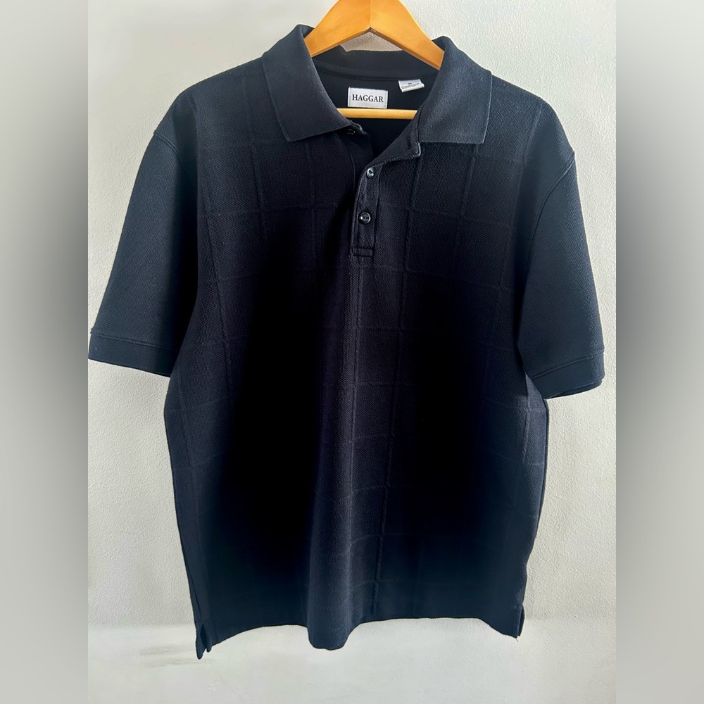 HAGGAR Black Polo Shirt